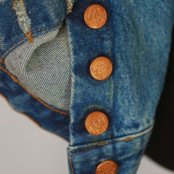 Spector's 1990's Jean Jacket With Net Hood & Bead Work On The Back - France - Picture 4 of 8